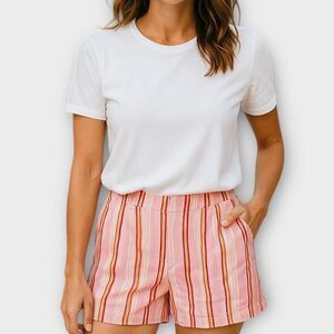 LUSH high waist linen shorts